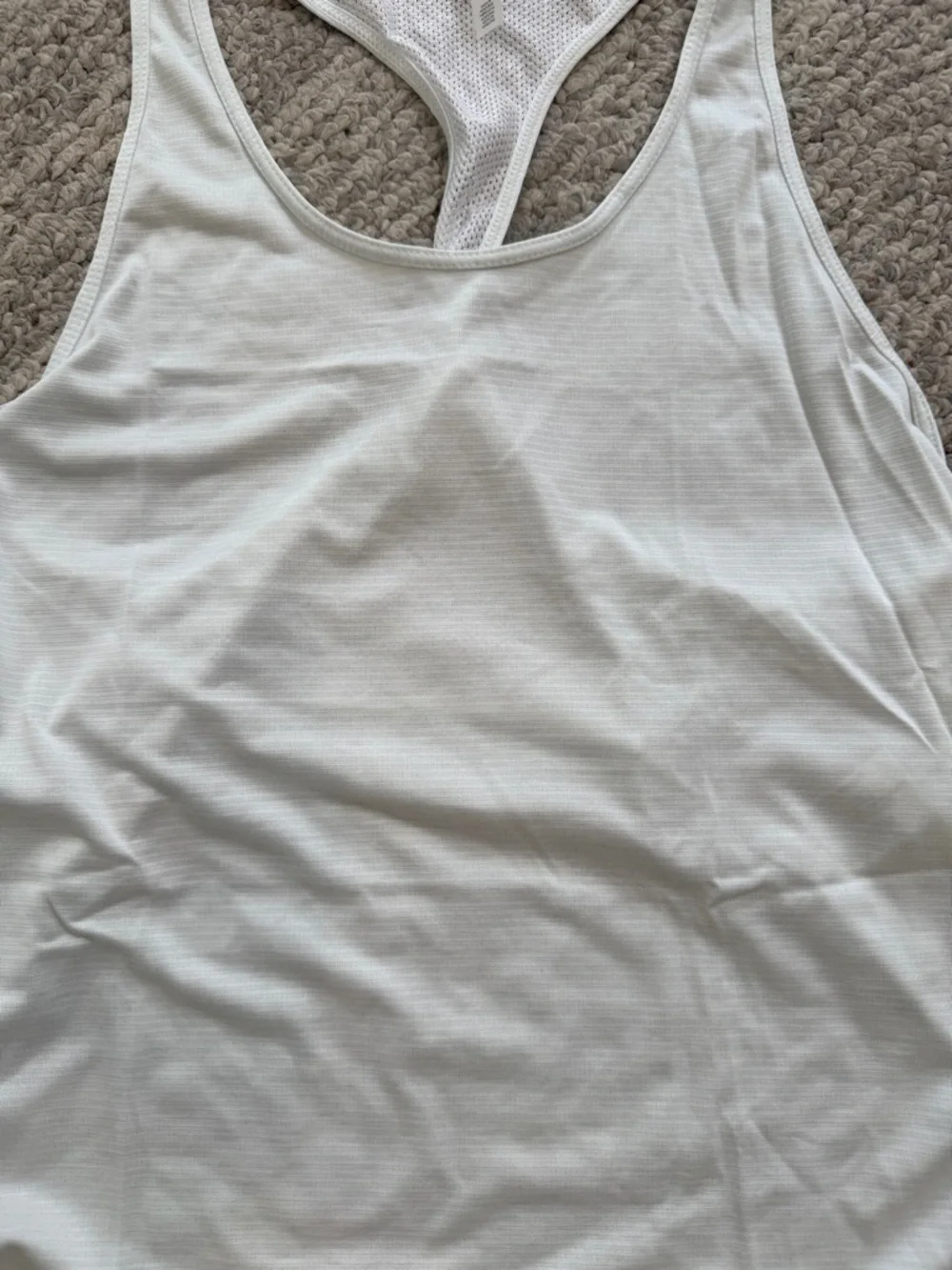Under Armour White Racerback Tank Top Small Athleisure Gym Workout Active - Picture 4 of 10